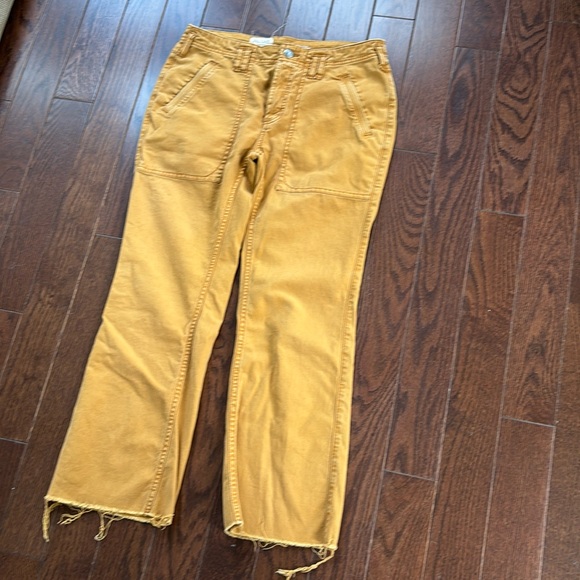 Anthropologie Pilcro The Yaya Crop Flare Pants by Pilcro in Bronze Size 27 - Picture 4 of 10